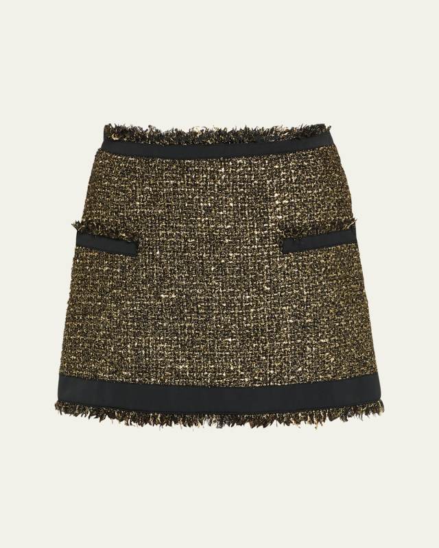 Aleena Sparkly Tweed Mini Skirt